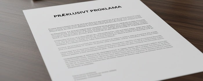 præklusivt-proklama